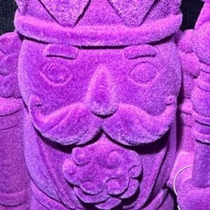 Joyward Flocked Purple Nutcracker ~NEW!